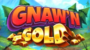 Tampilan visual slot Gnaw’n Gold dengan tema hutan dan berang-berang
