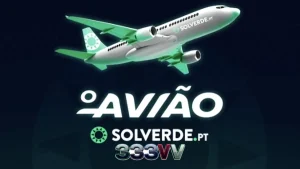 Tampilan layar utama permainan O Aviao dengan tema penerbangan yang dinamis.